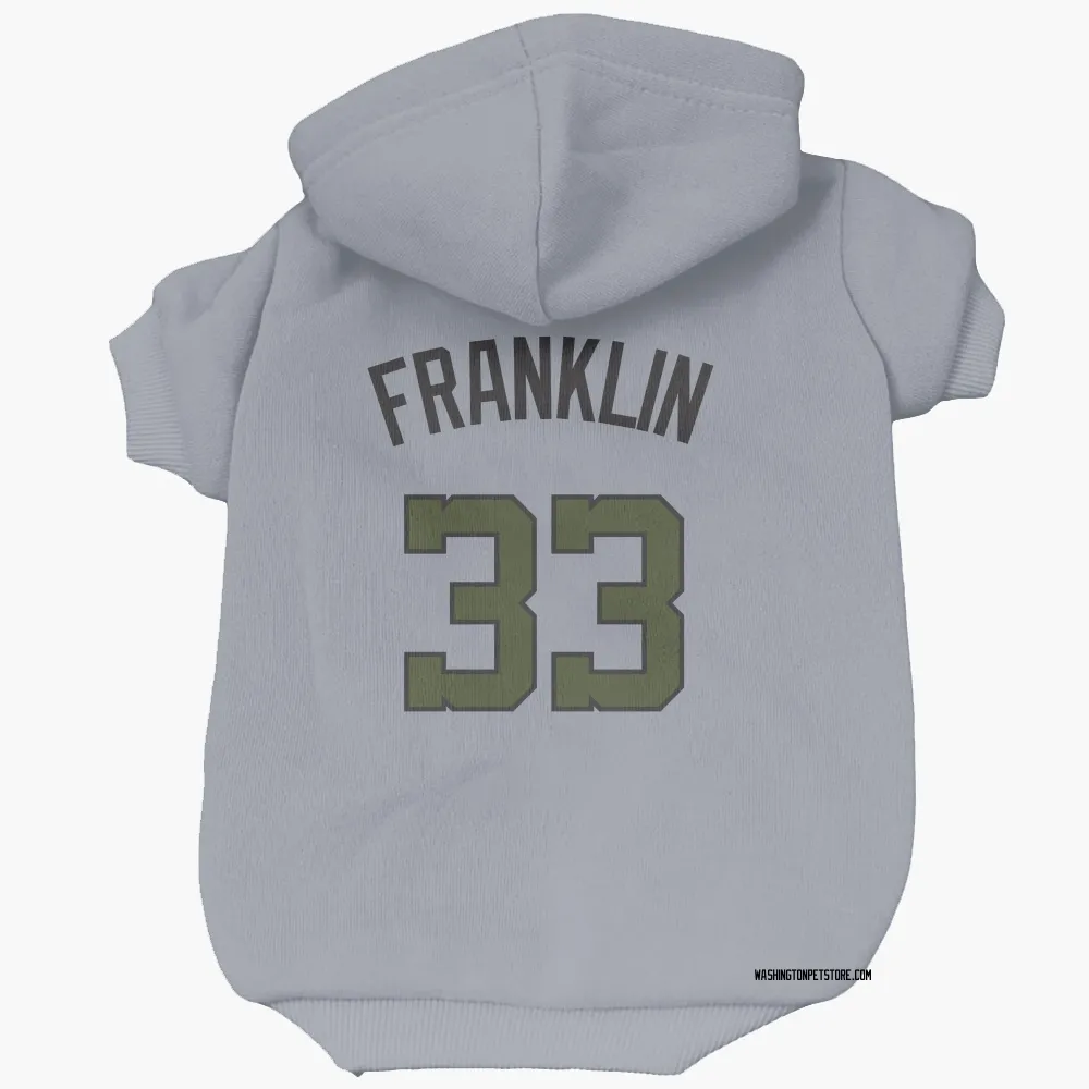 Washington Nationals Christian Franklin Gray Pet Hoodie for Dog & Cat