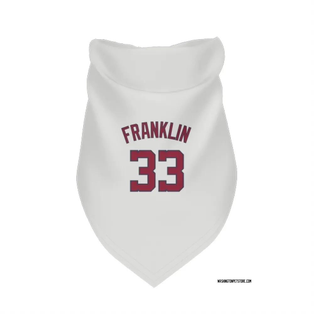 Washington Nationals Christian Franklin White Pet Bandana for Dog & Cat