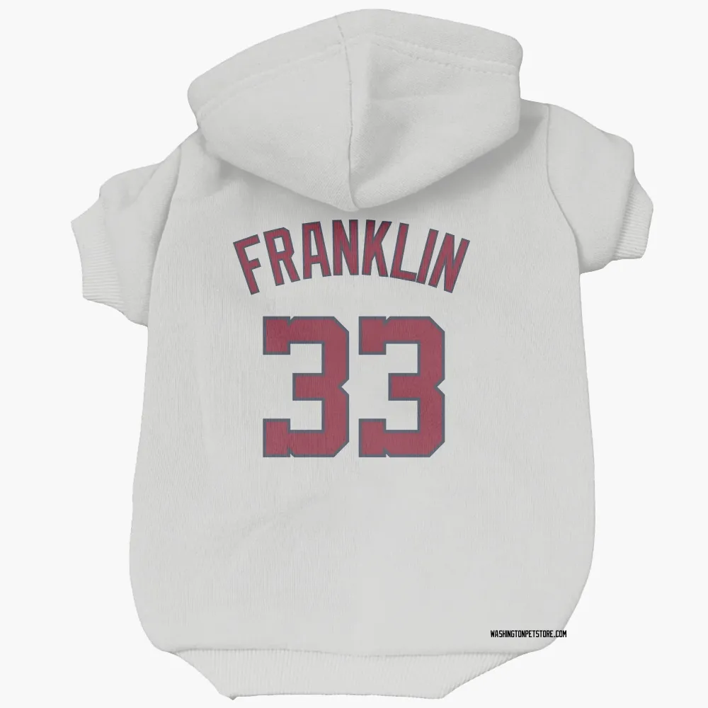 Washington Nationals Christian Franklin White Pet Hoodie for Dog & Cat
