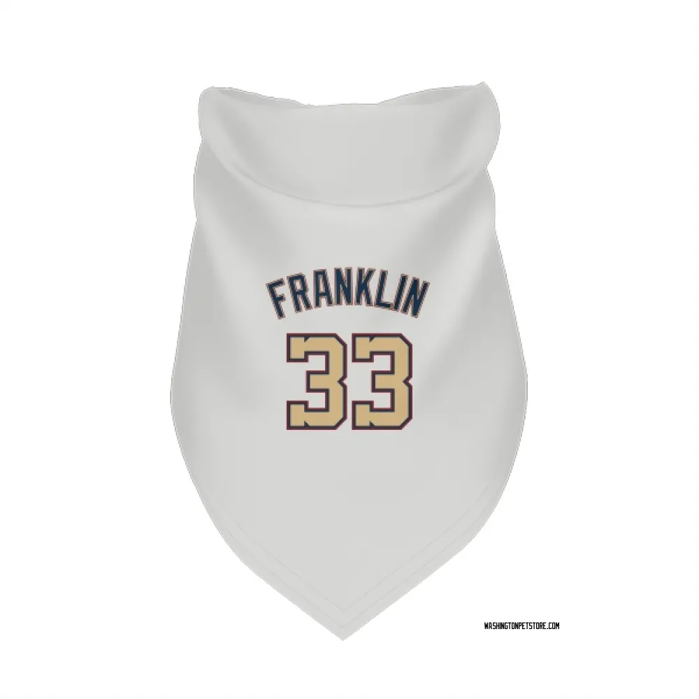 Washington Nationals Christian Franklin White/Gold Pet Bandana for Dog & Cat