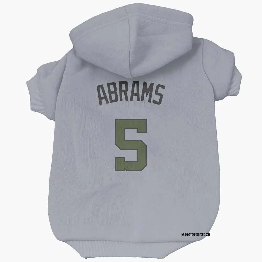 Washington Nationals CJ Abrams Gray Pet Hoodie for Dog & Cat