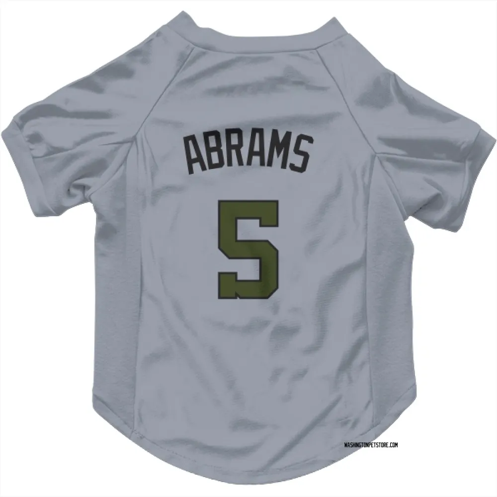 Washington Nationals CJ Abrams Gray Pet Jersey for Dog & Cat