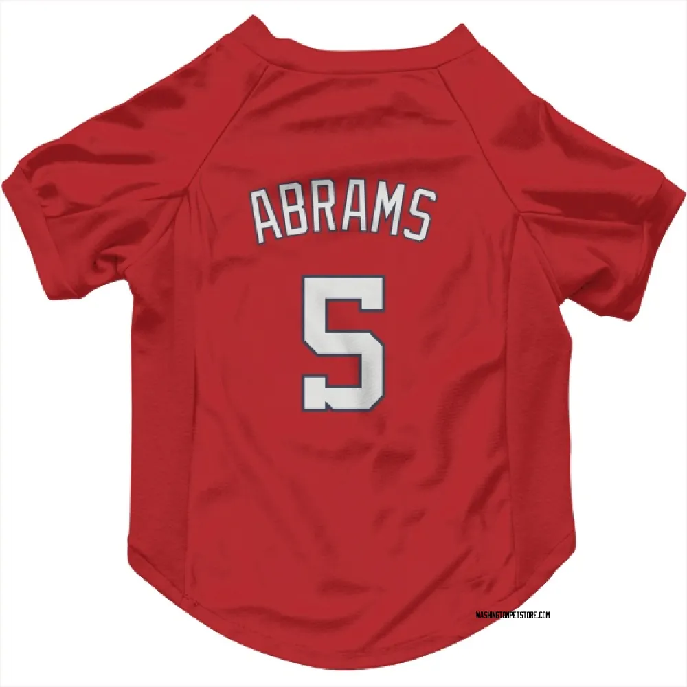 Washington Nationals CJ Abrams Red Pet Jersey for Dog & Cat