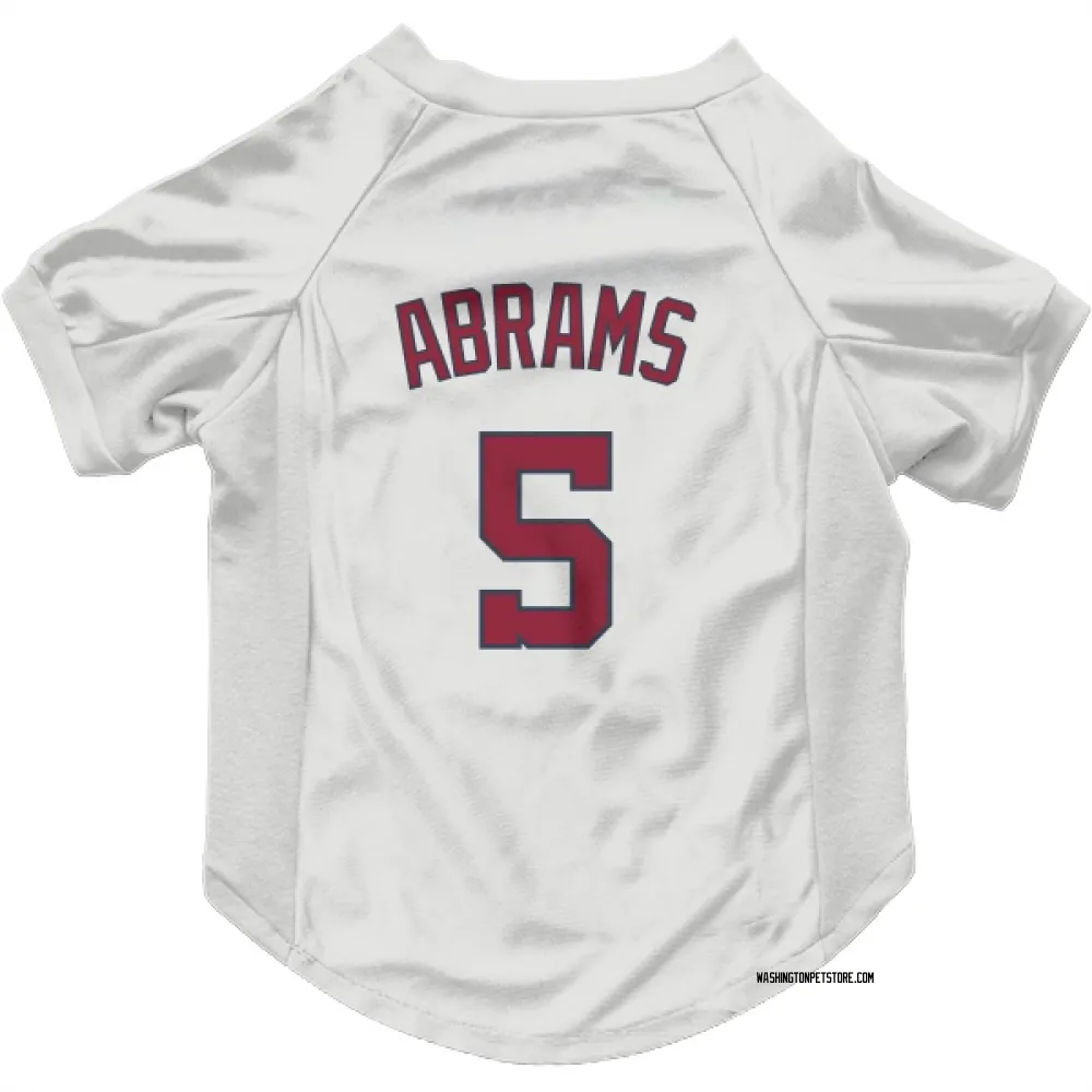 Washington Nationals CJ Abrams White Pet Jersey for Dog & Cat