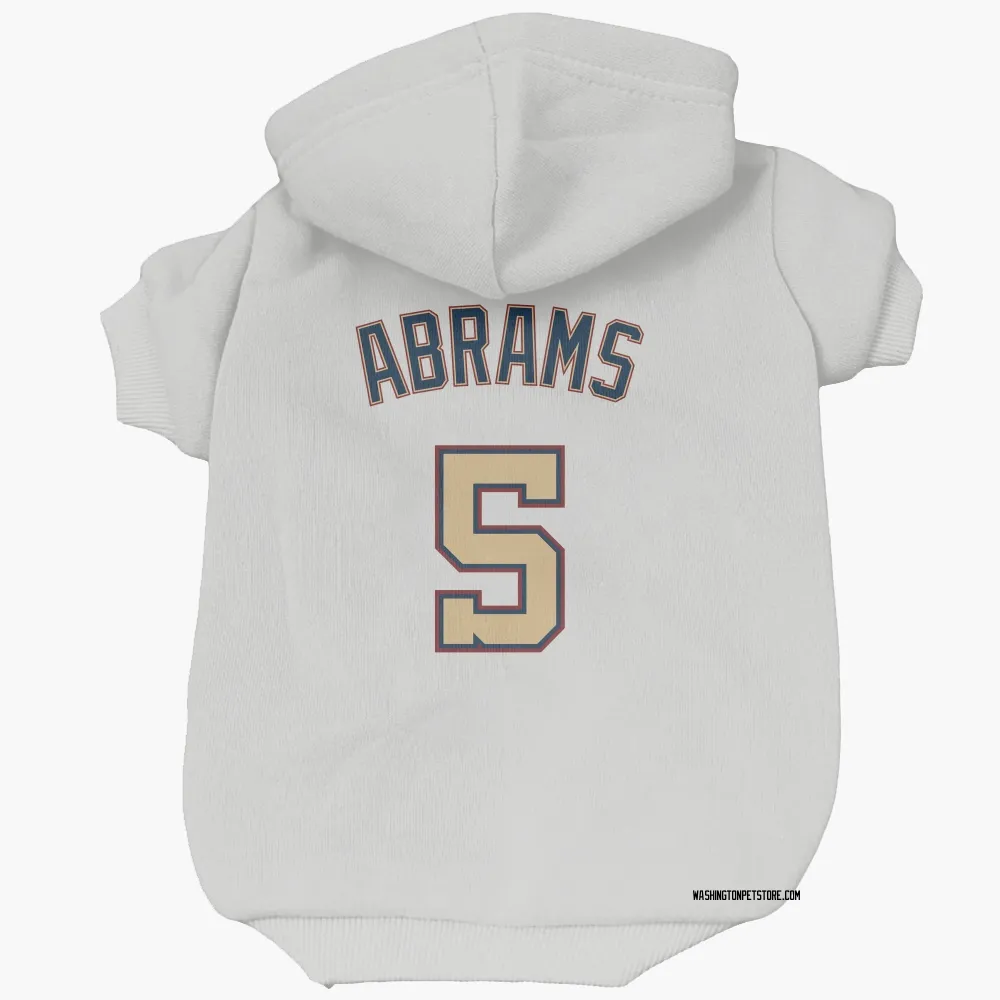 Washington Nationals CJ Abrams White/Gold Pet Hoodie for Dog & Cat
