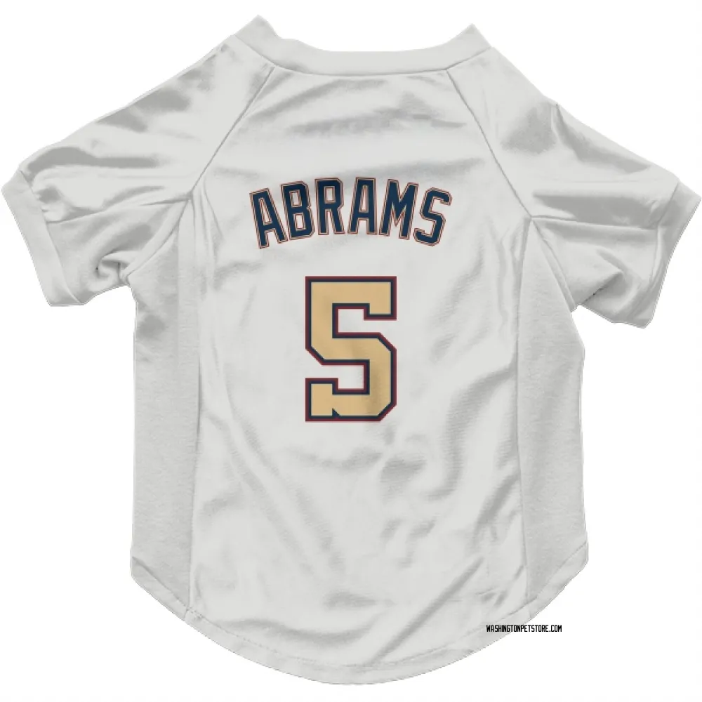 Washington Nationals CJ Abrams White/Gold Pet Jersey for Dog & Cat
