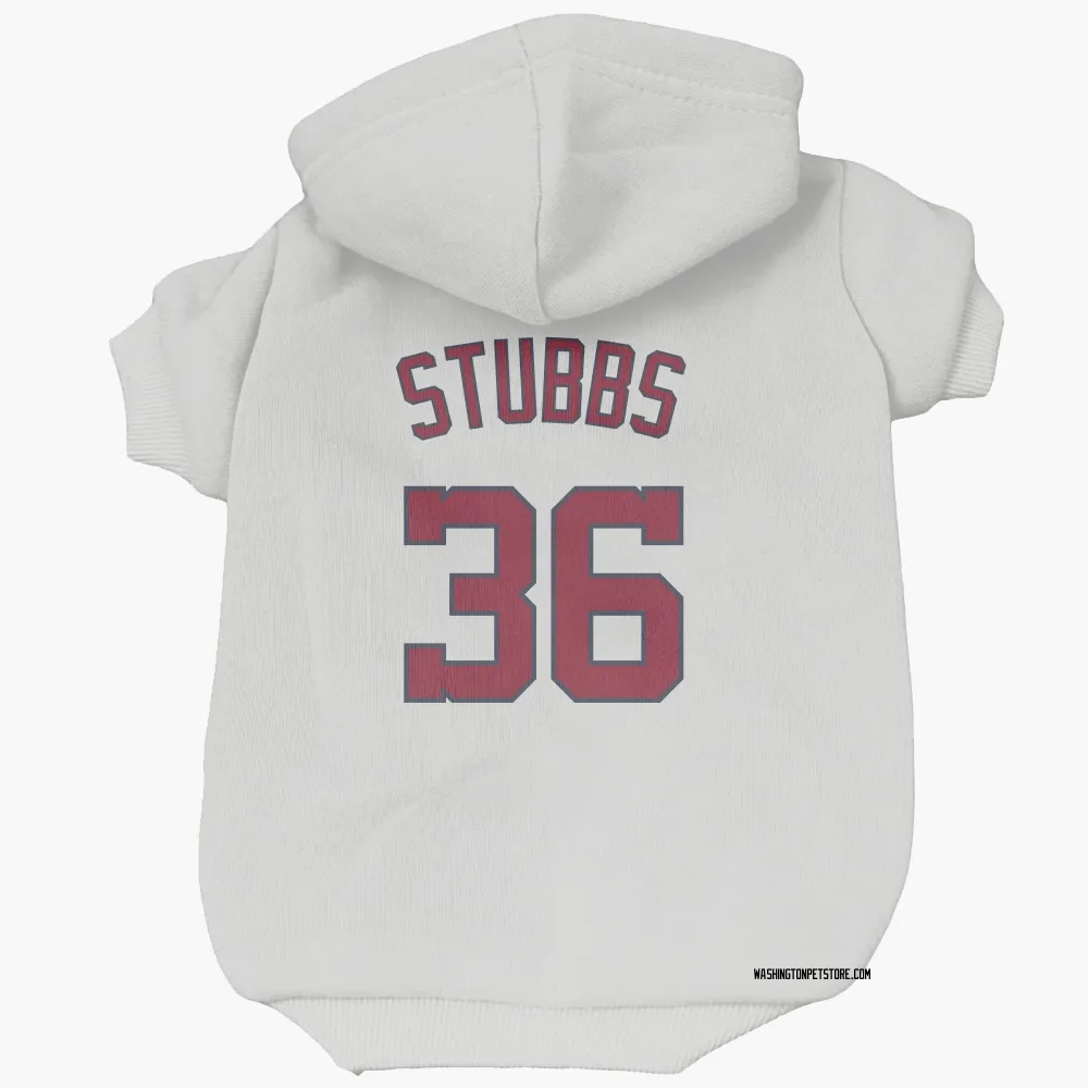 Washington Nationals CJ Stubbs White Pet Hoodie for Dog & Cat