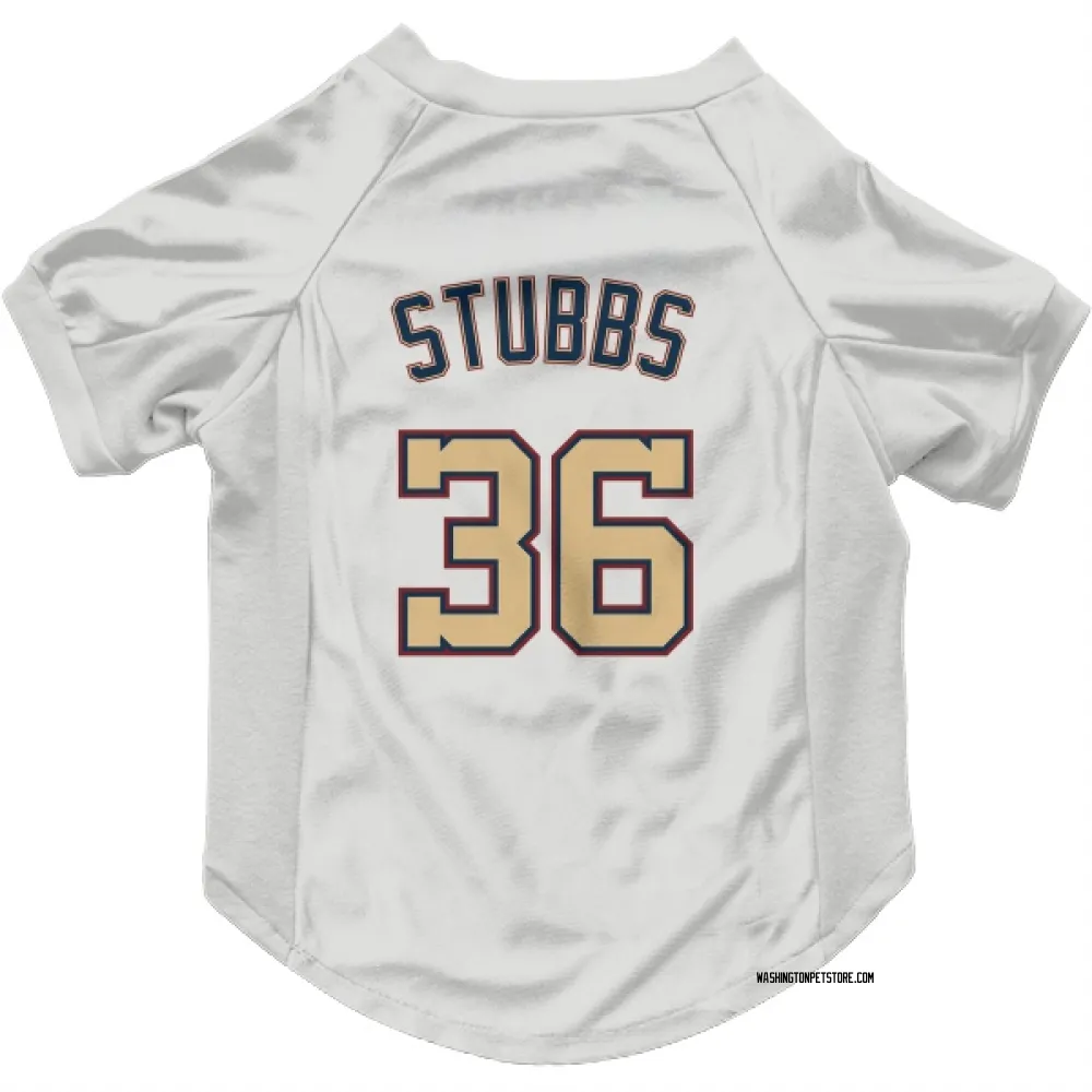 Washington Nationals CJ Stubbs White/Gold Pet Jersey for Dog & Cat