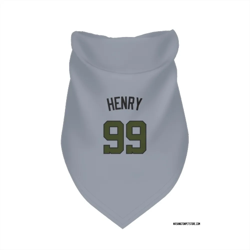 Washington Nationals Cole Henry Gray Pet Bandana for Dog & Cat