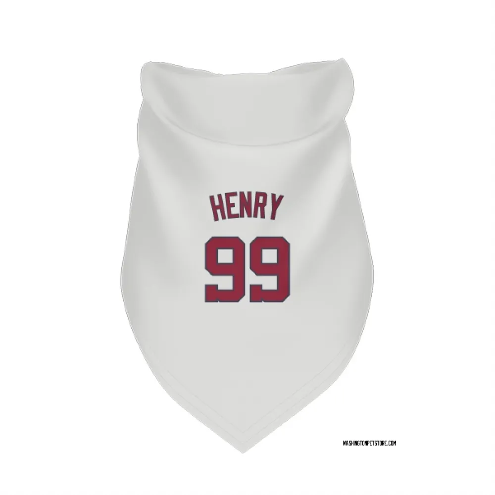Washington Nationals Cole Henry White Pet Bandana for Dog & Cat