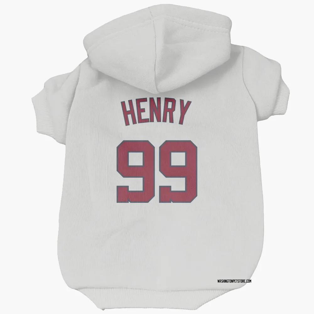 Washington Nationals Cole Henry White Pet Hoodie for Dog & Cat