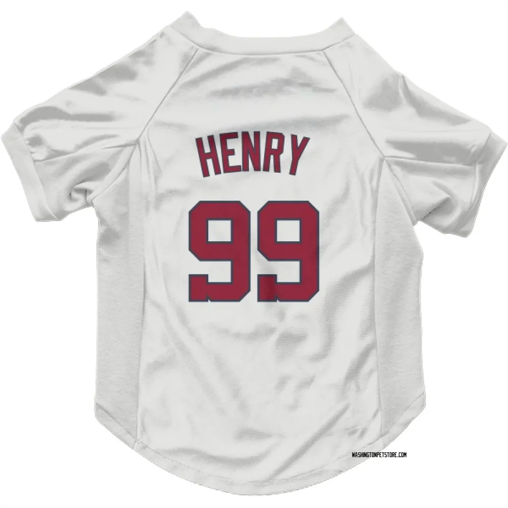 Washington Nationals Cole Henry White Pet Jersey for Dog & Cat