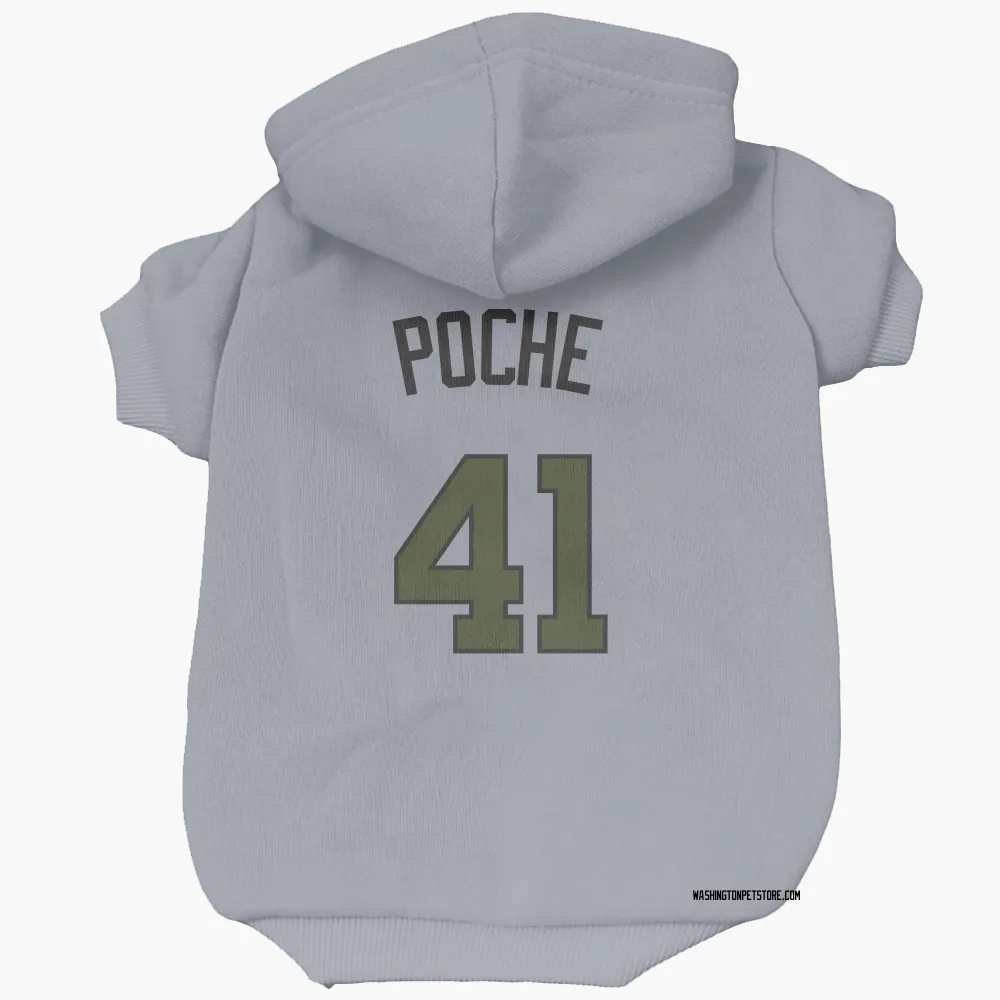 Washington Nationals Colin Poche Gray Pet Hoodie for Dog & Cat