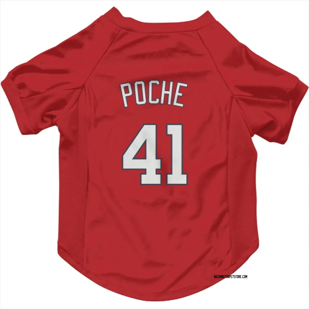 Washington Nationals Colin Poche Red Pet Jersey for Dog & Cat