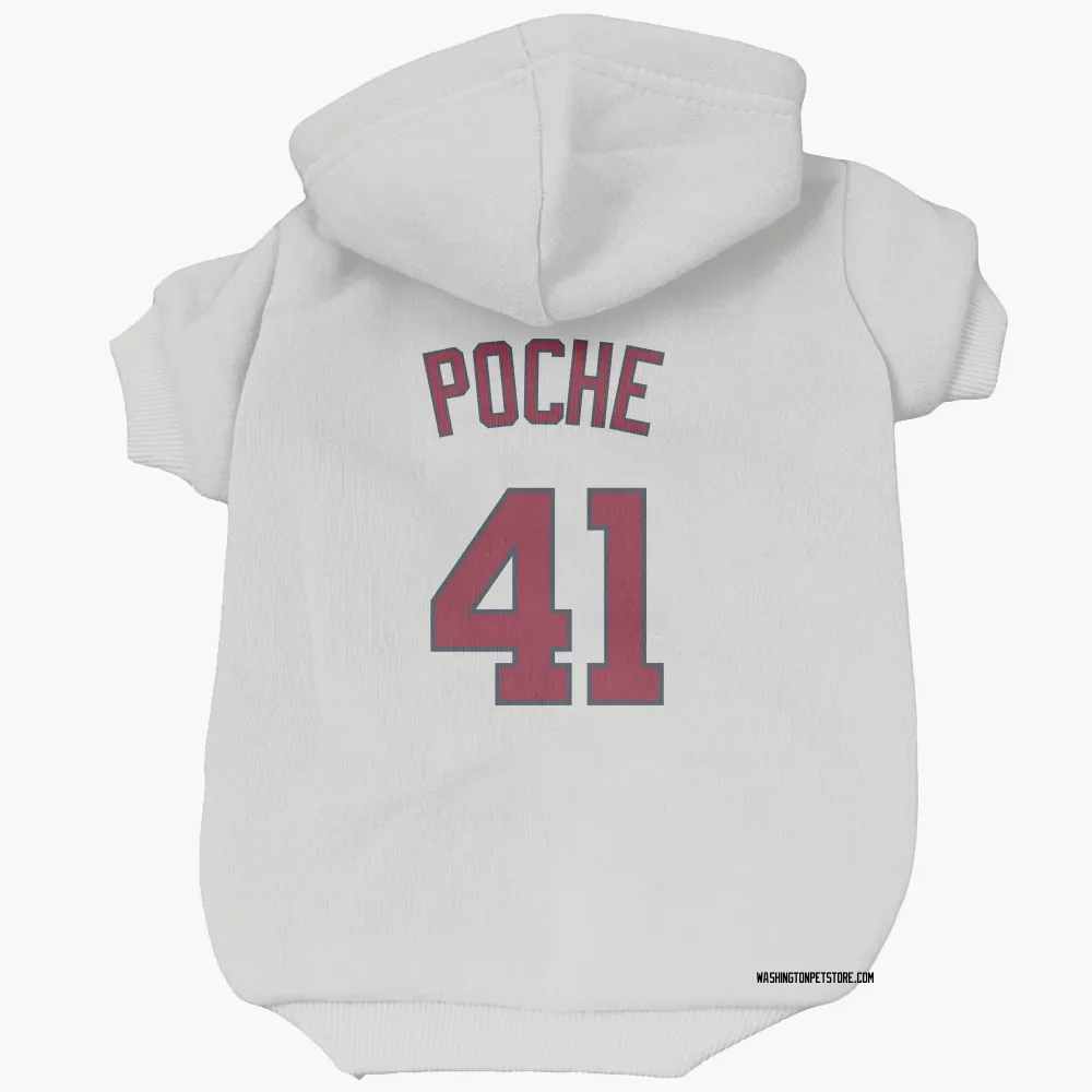 Washington Nationals Colin Poche White Pet Hoodie for Dog & Cat