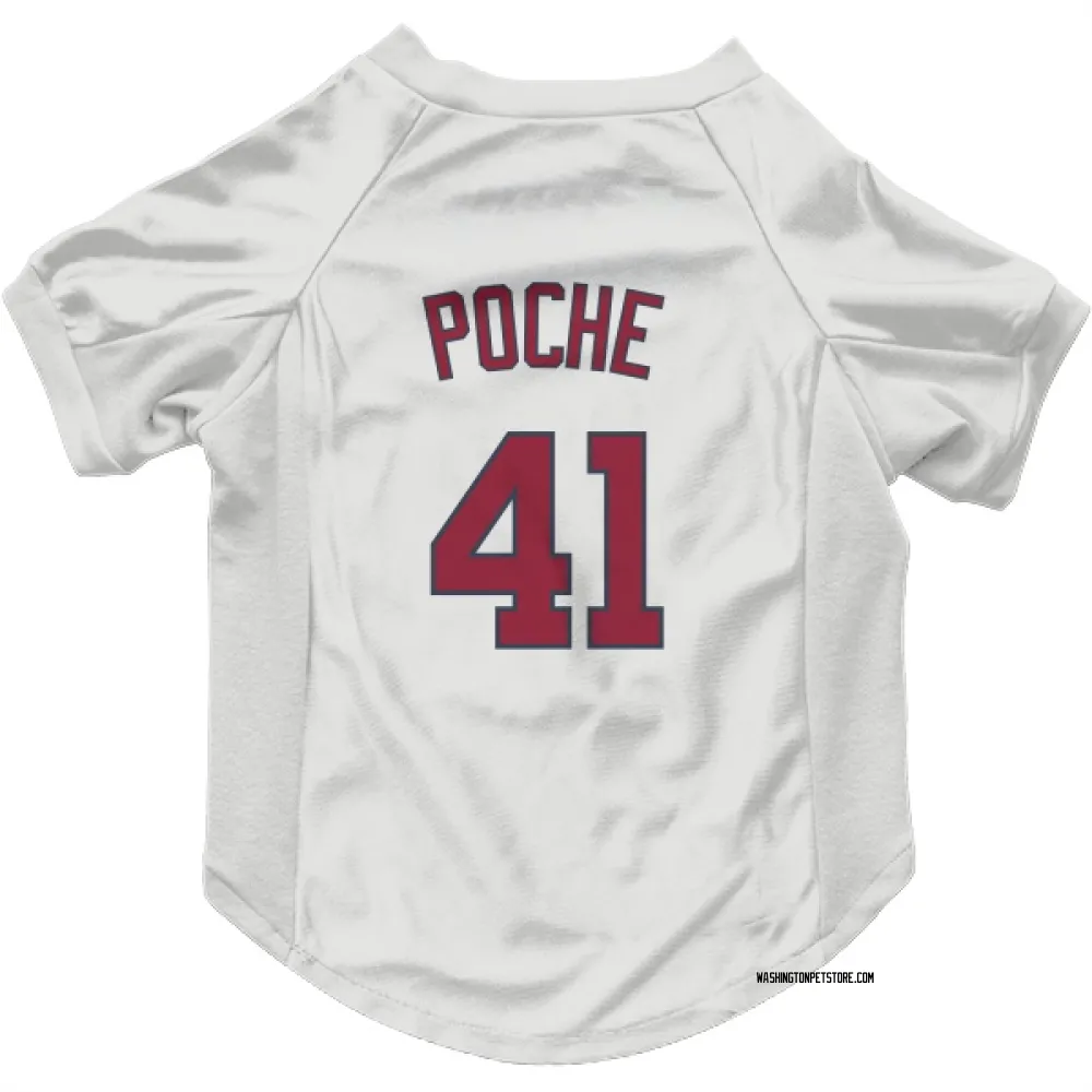 Washington Nationals Colin Poche White Pet Jersey for Dog & Cat