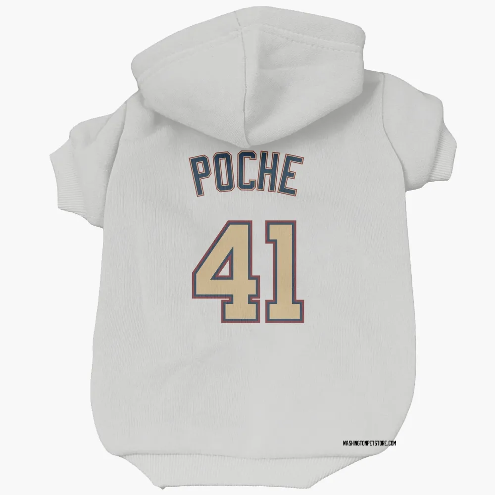 Washington Nationals Colin Poche White/Gold Pet Hoodie for Dog & Cat