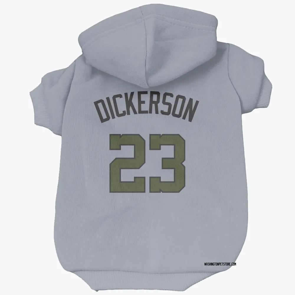 Washington Nationals Corey Dickerson Gray Pet Hoodie for Dog & Cat