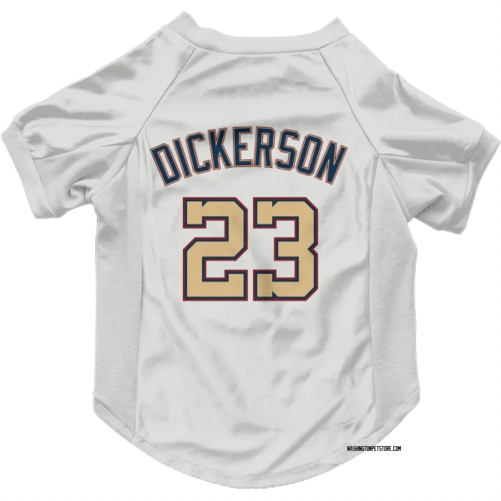 Washington Nationals Corey Dickerson White/Gold Pet Jersey for Dog & Cat