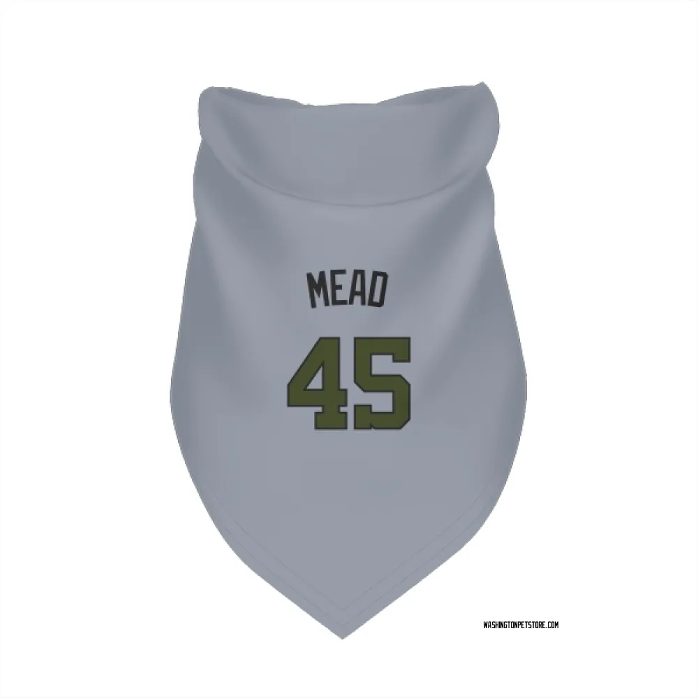 Washington Nationals Curtis Mead Gray Pet Bandana for Dog & Cat
