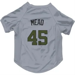 Washington Nationals Curtis Mead Gray Pet Jersey for Dog & Cat