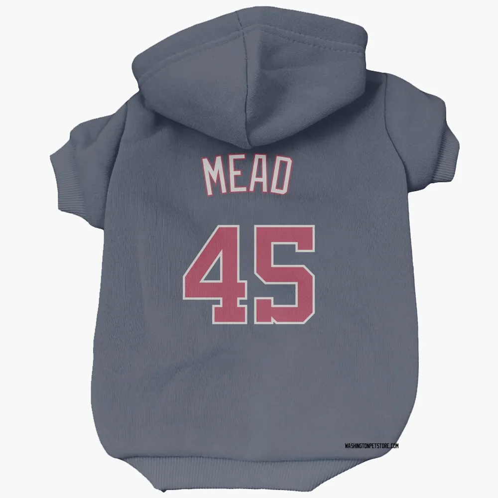 Washington Nationals Curtis Mead Navy Pet Hoodie for Dog & Cat