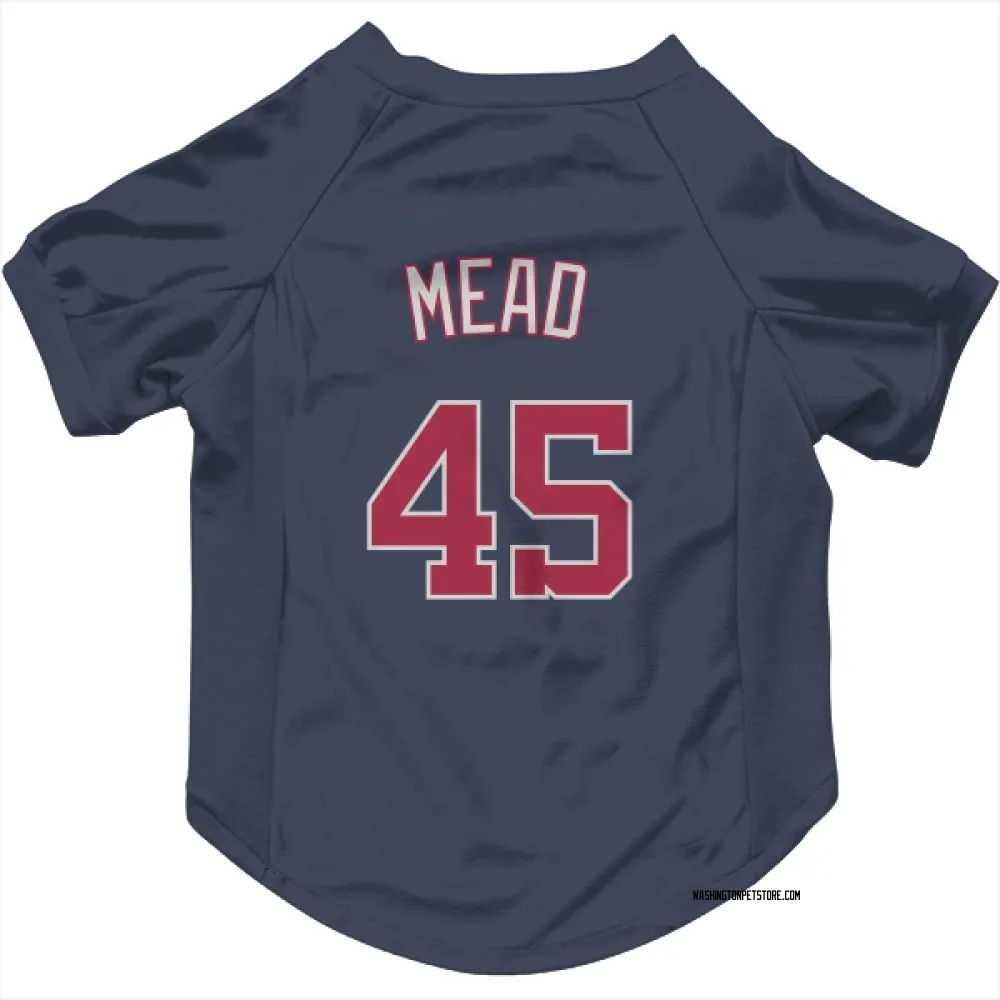 Washington Nationals Curtis Mead Navy Pet Jersey for Dog & Cat