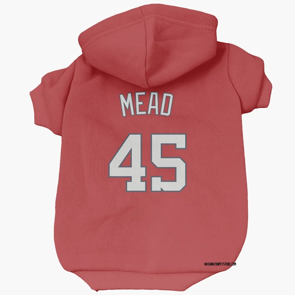 Washington Nationals Curtis Mead Red Pet Hoodie for Dog & Cat