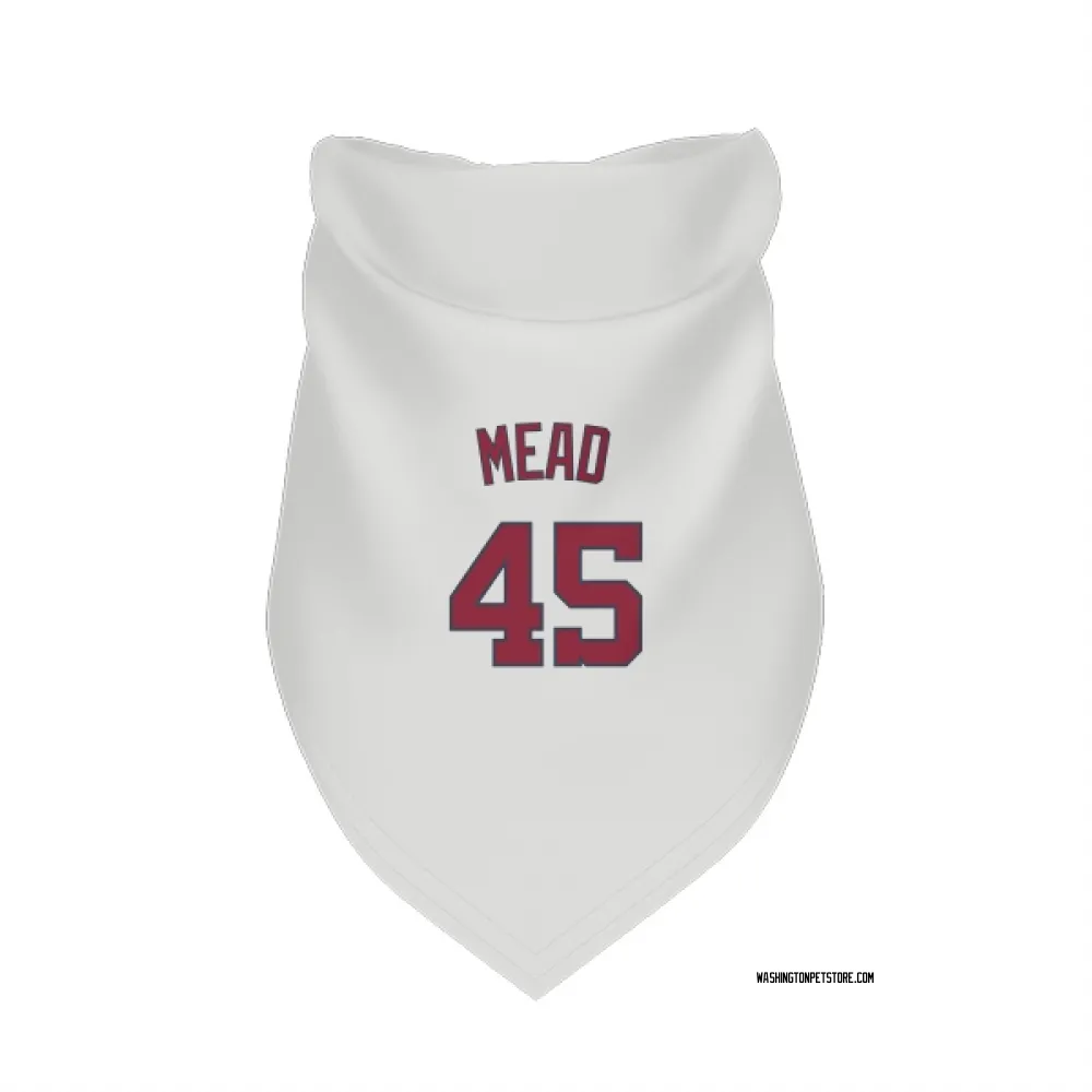 Washington Nationals Curtis Mead White Pet Bandana for Dog & Cat