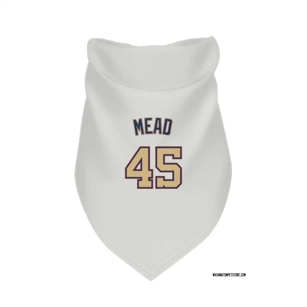 Washington Nationals Curtis Mead White/Gold Pet Bandana for Dog & Cat