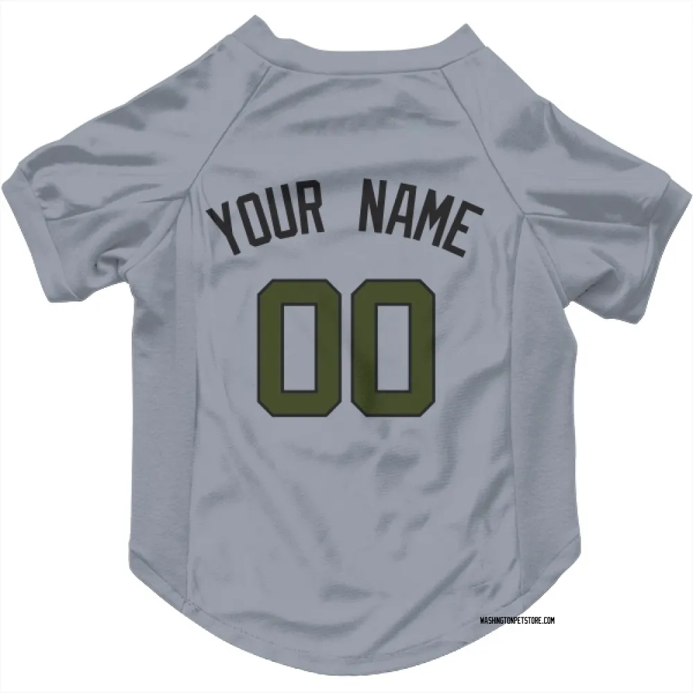 Washington Nationals Custom Gray Pet Jersey for Dog & Cat
