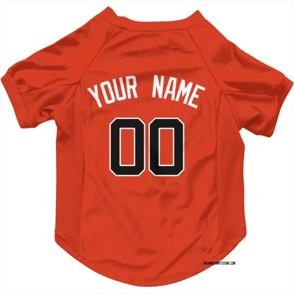 Washington Nationals Custom Orange Pet Jersey for Dog & Cat