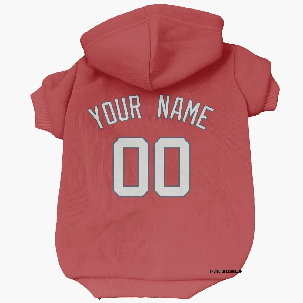 Washington Nationals Custom Red Pet Hoodie for Dog & Cat