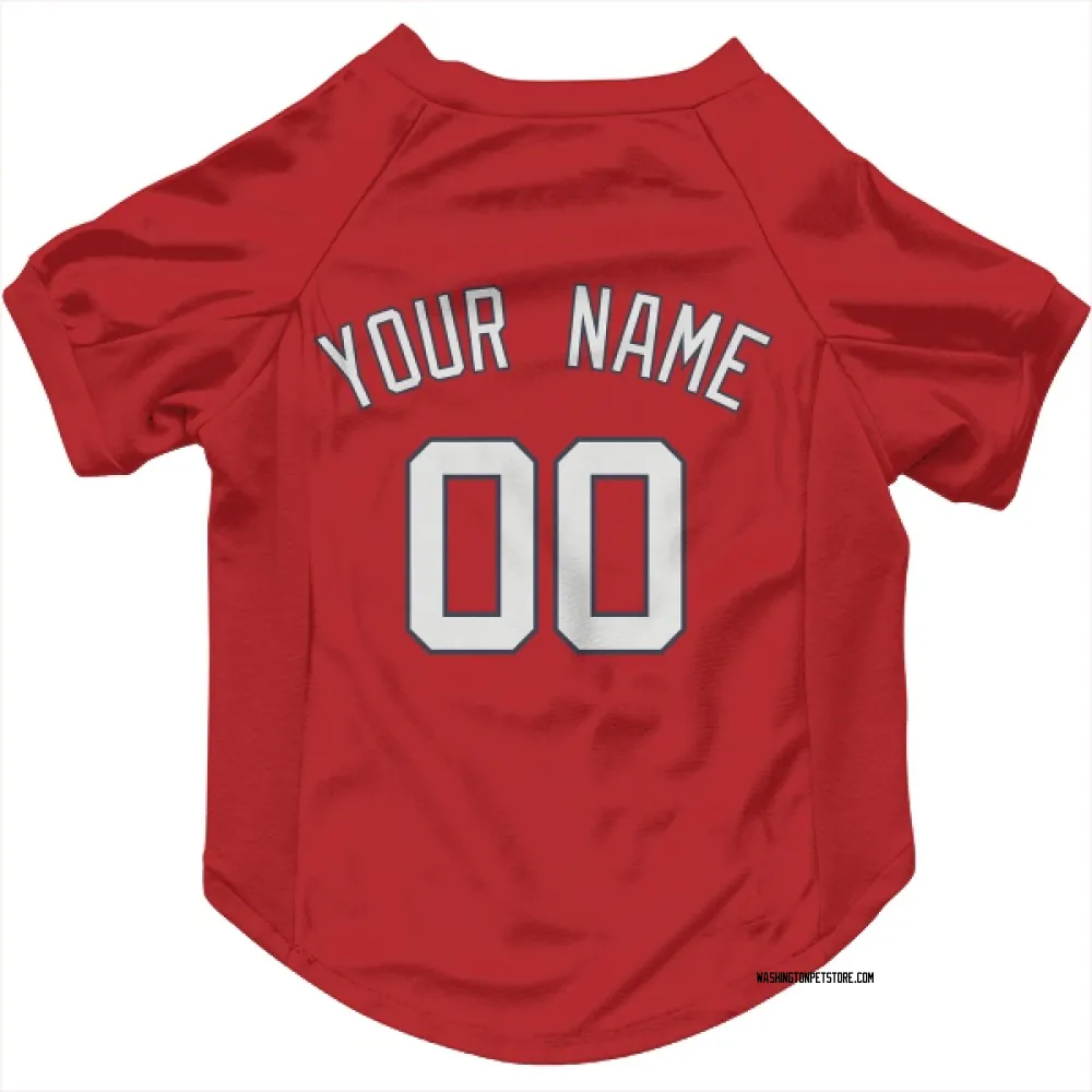 Washington Nationals Custom Red Pet Jersey for Dog & Cat