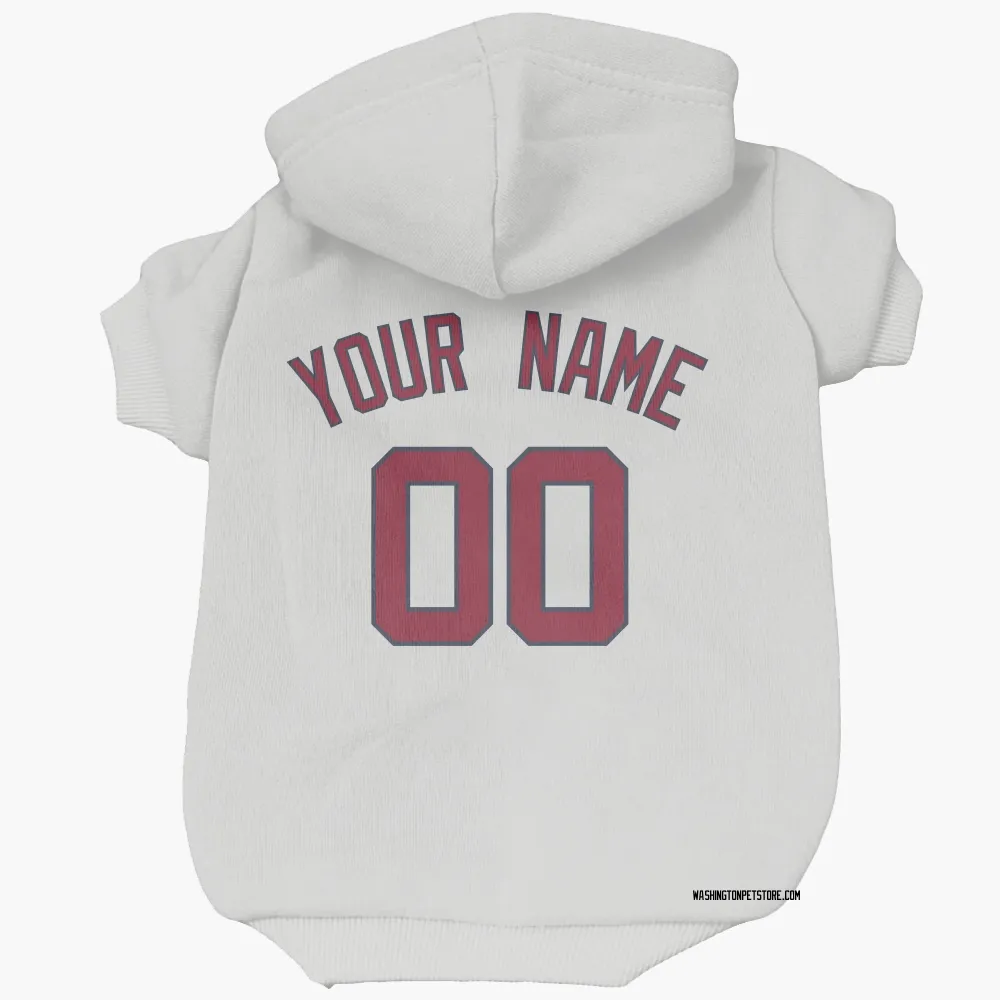 Washington Nationals Custom White Pet Hoodie for Dog & Cat