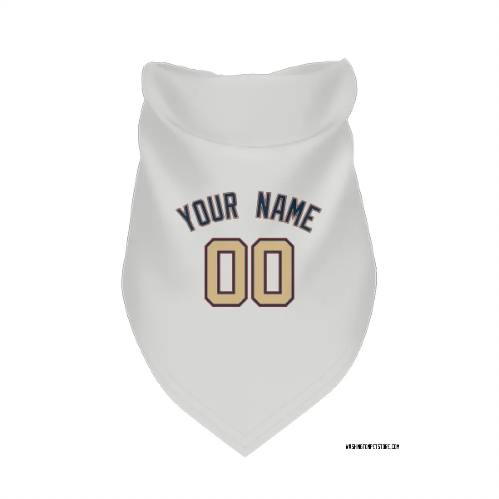 Washington Nationals Custom White/Gold Pet Bandana for Dog & Cat
