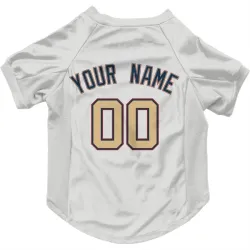 Washington Nationals Custom White/Gold Pet Jersey for Dog & Cat