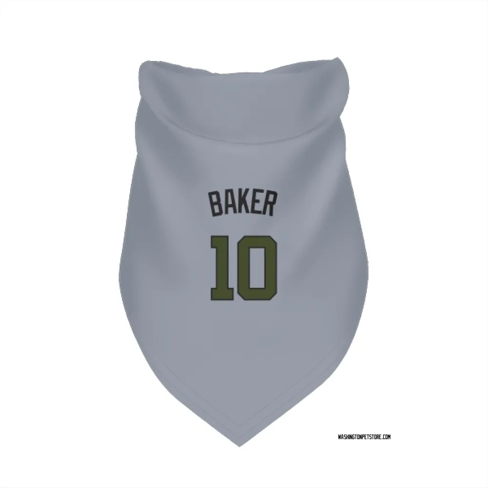 Washington Nationals Darren Baker Gray Pet Bandana for Dog & Cat