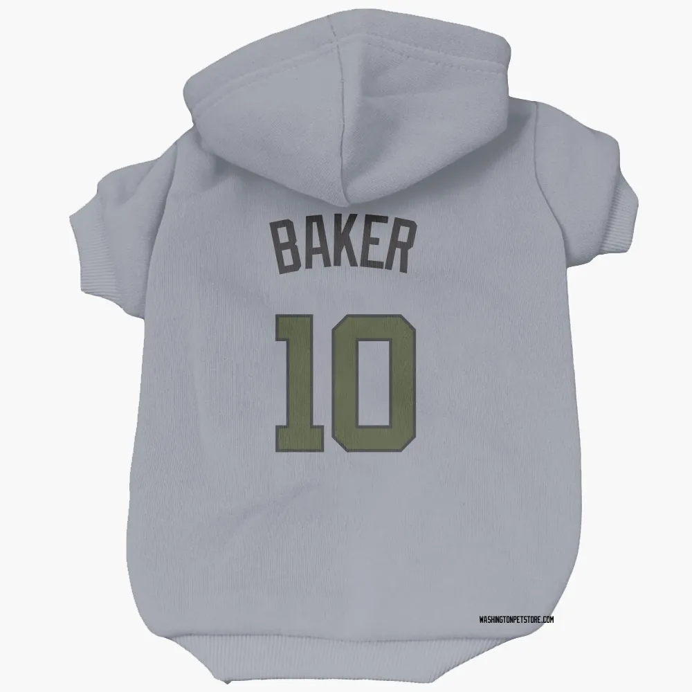 Washington Nationals Darren Baker Gray Pet Hoodie for Dog & Cat