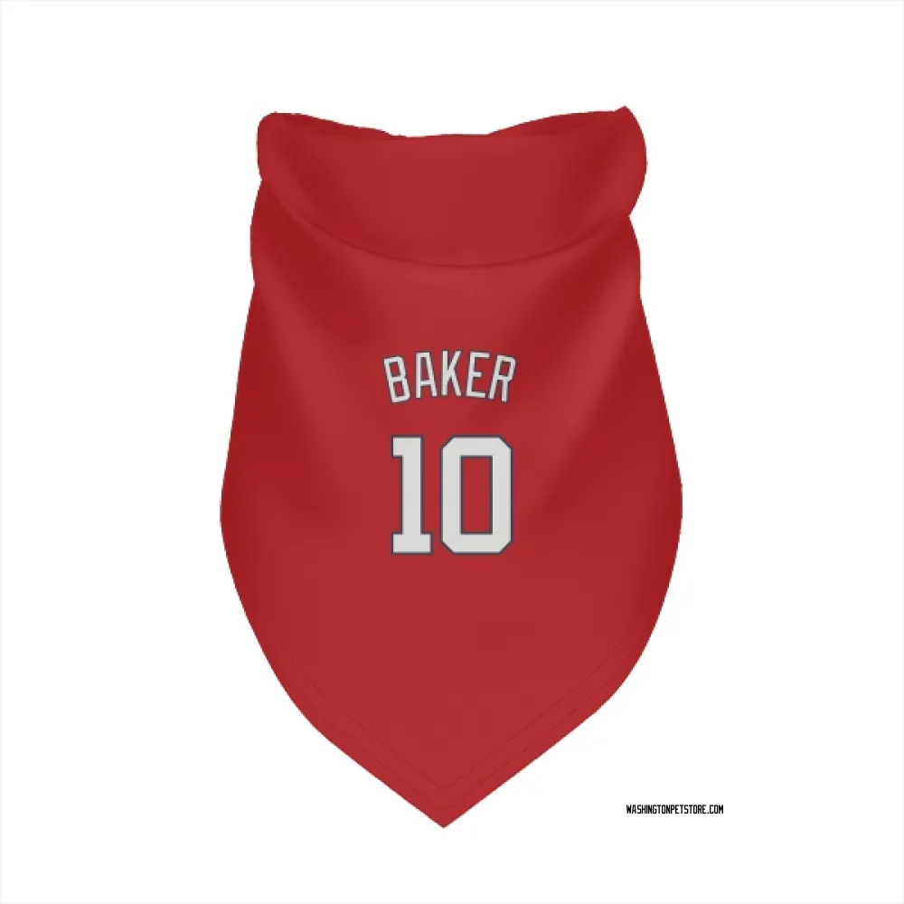 Washington Nationals Darren Baker Red Pet Bandana for Dog & Cat