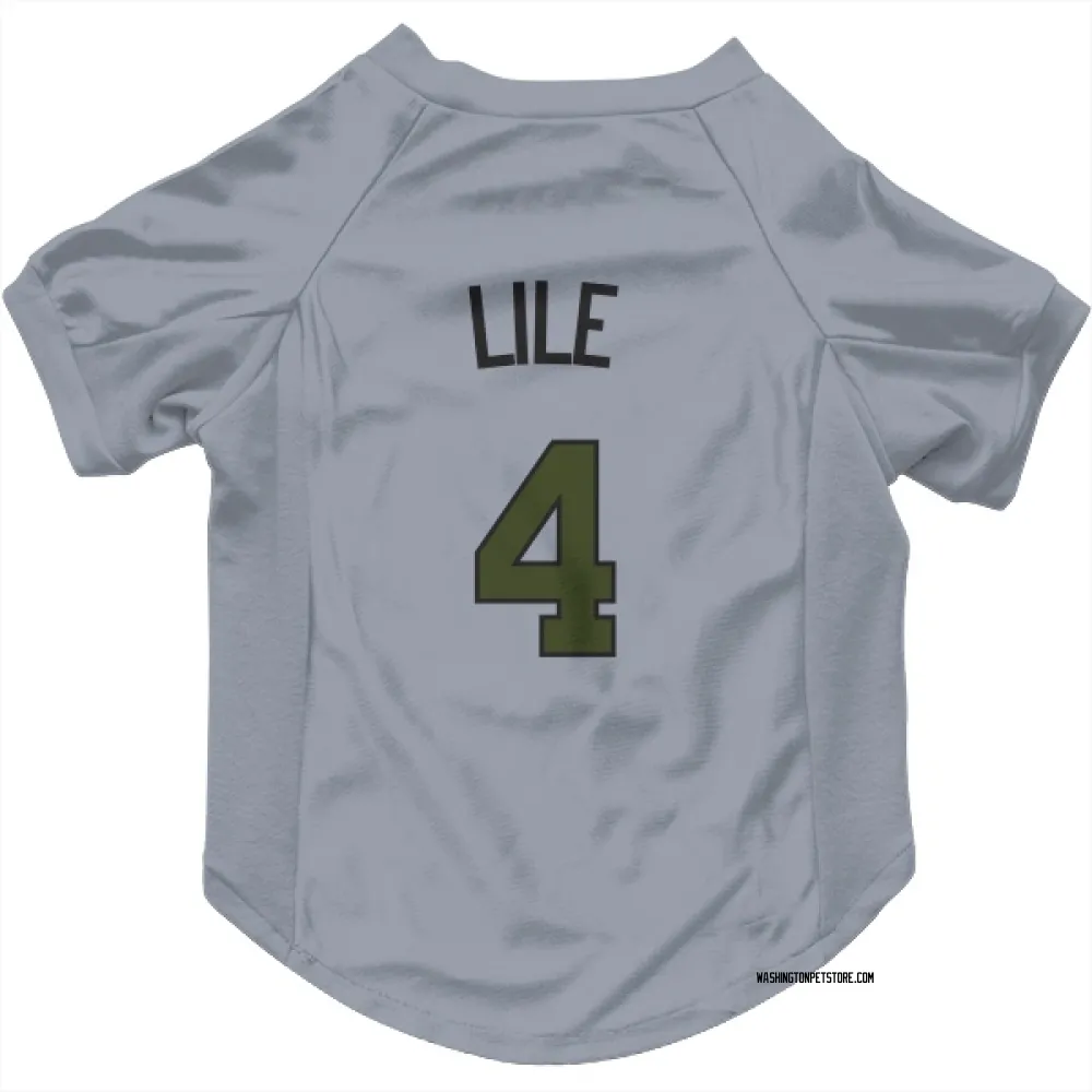 Washington Nationals Daylen Lile Gray Pet Jersey for Dog & Cat