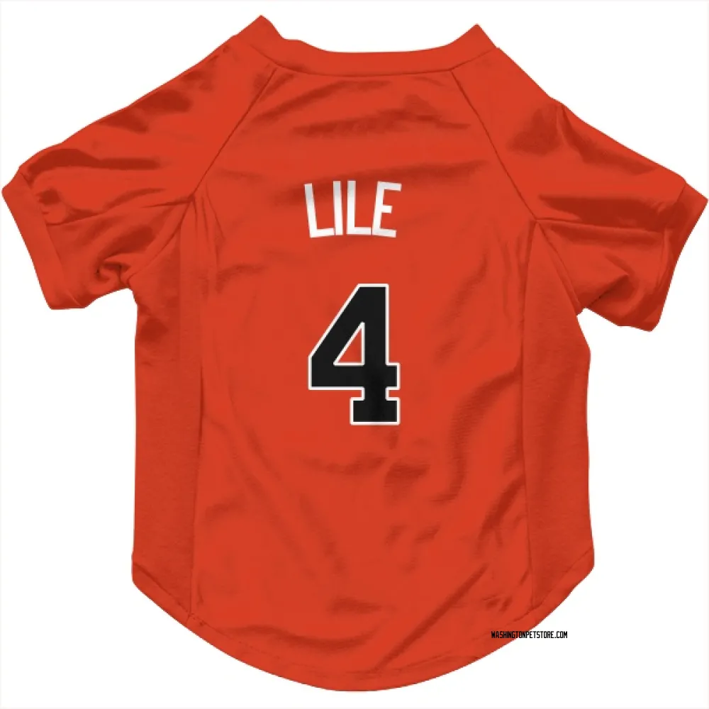 Washington Nationals Daylen Lile Orange Pet Jersey for Dog & Cat