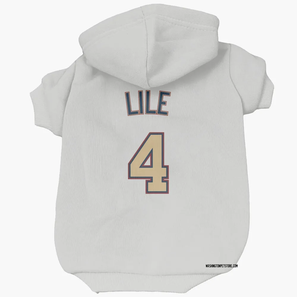 Washington Nationals Daylen Lile White/Gold Pet Hoodie for Dog & Cat