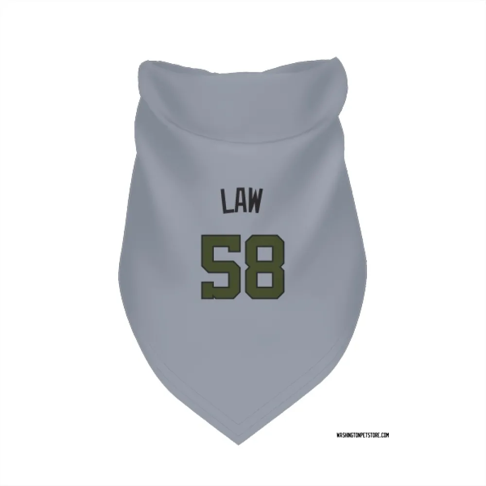 Washington Nationals Derek Law Gray Pet Bandana for Dog & Cat