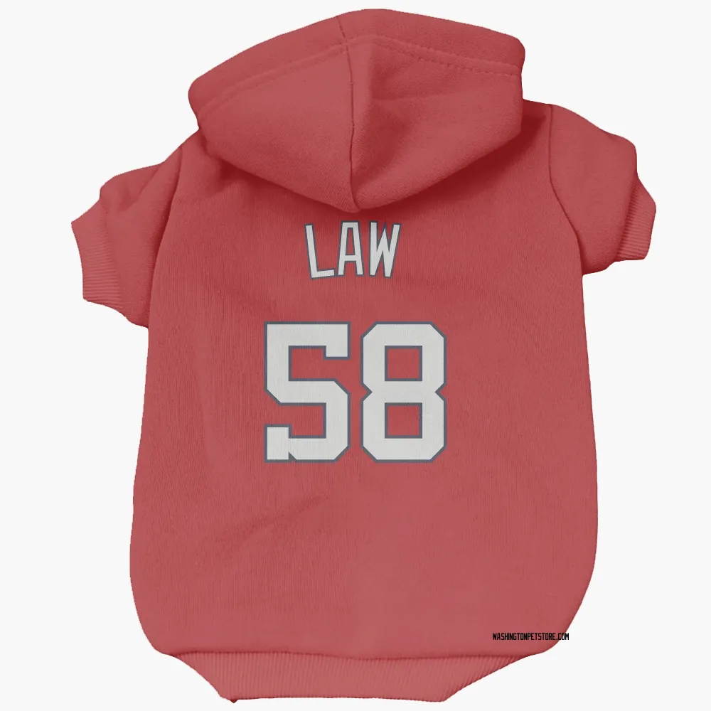 Washington Nationals Derek Law Red Pet Hoodie for Dog & Cat