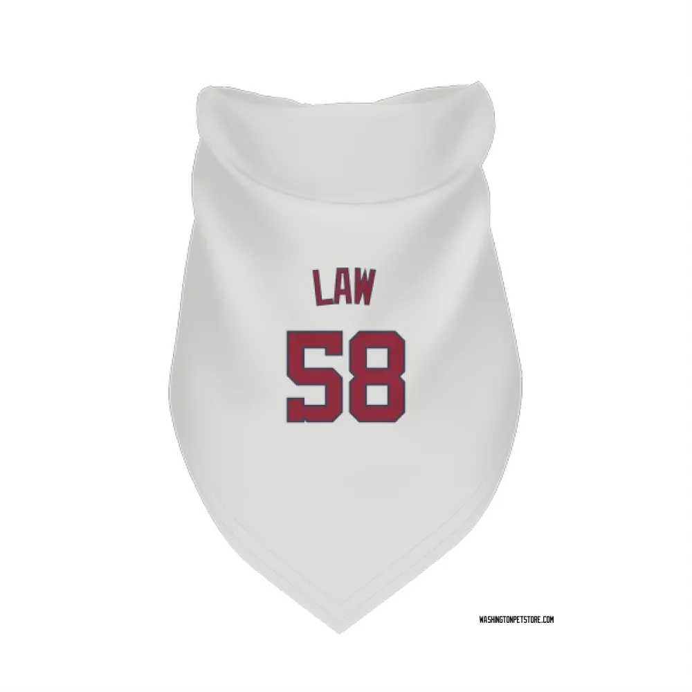 Washington Nationals Derek Law White Pet Bandana for Dog & Cat