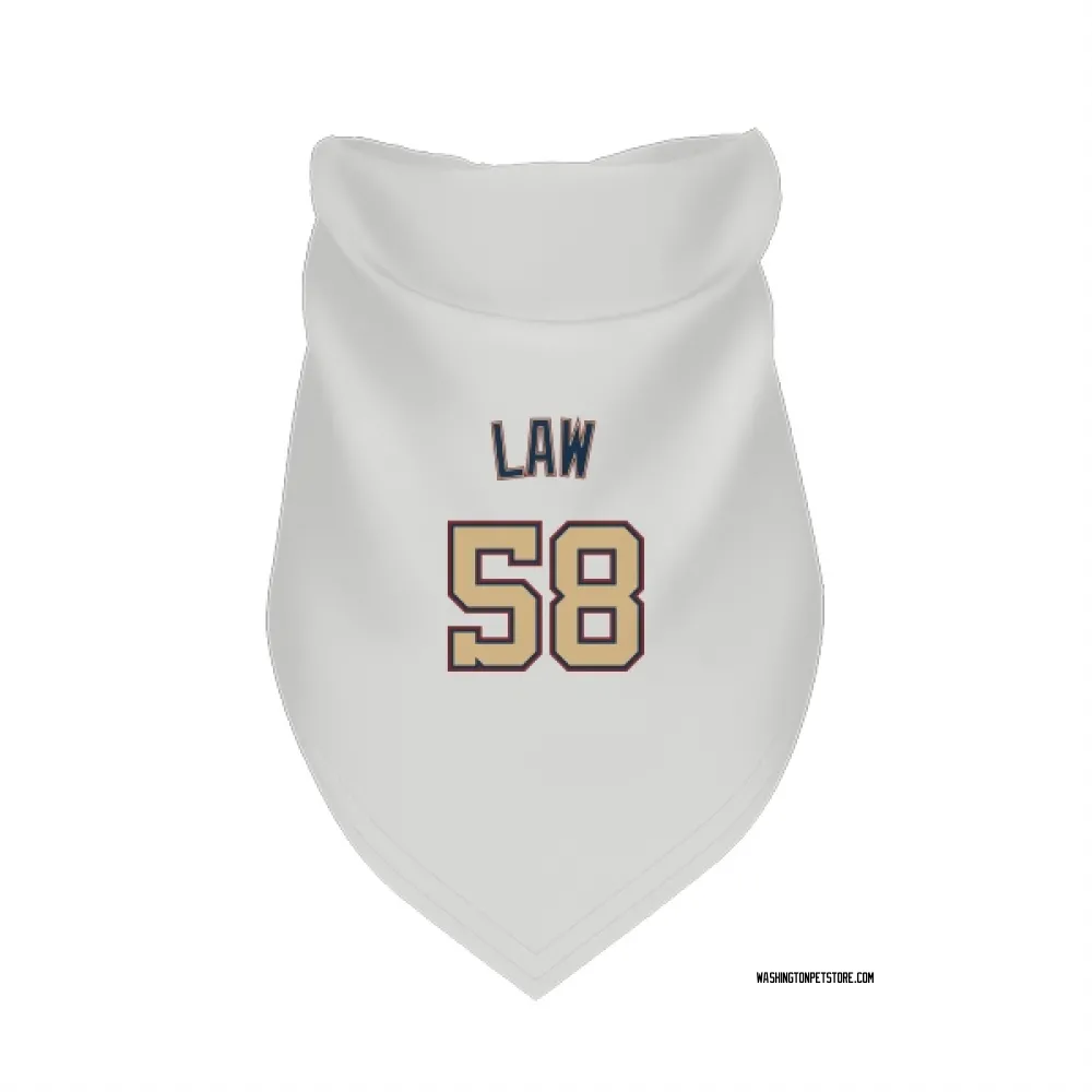 Washington Nationals Derek Law White/Gold Pet Bandana for Dog & Cat