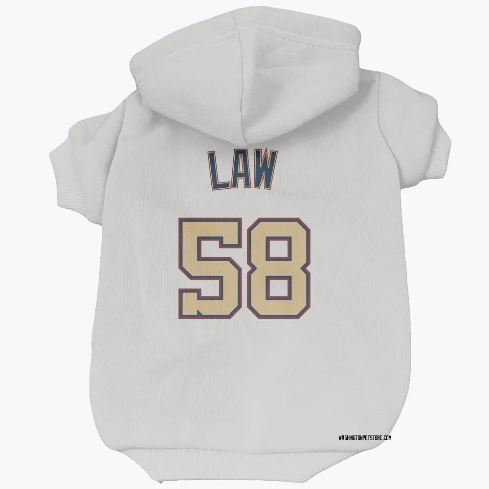 Washington Nationals Derek Law White/Gold Pet Hoodie for Dog & Cat