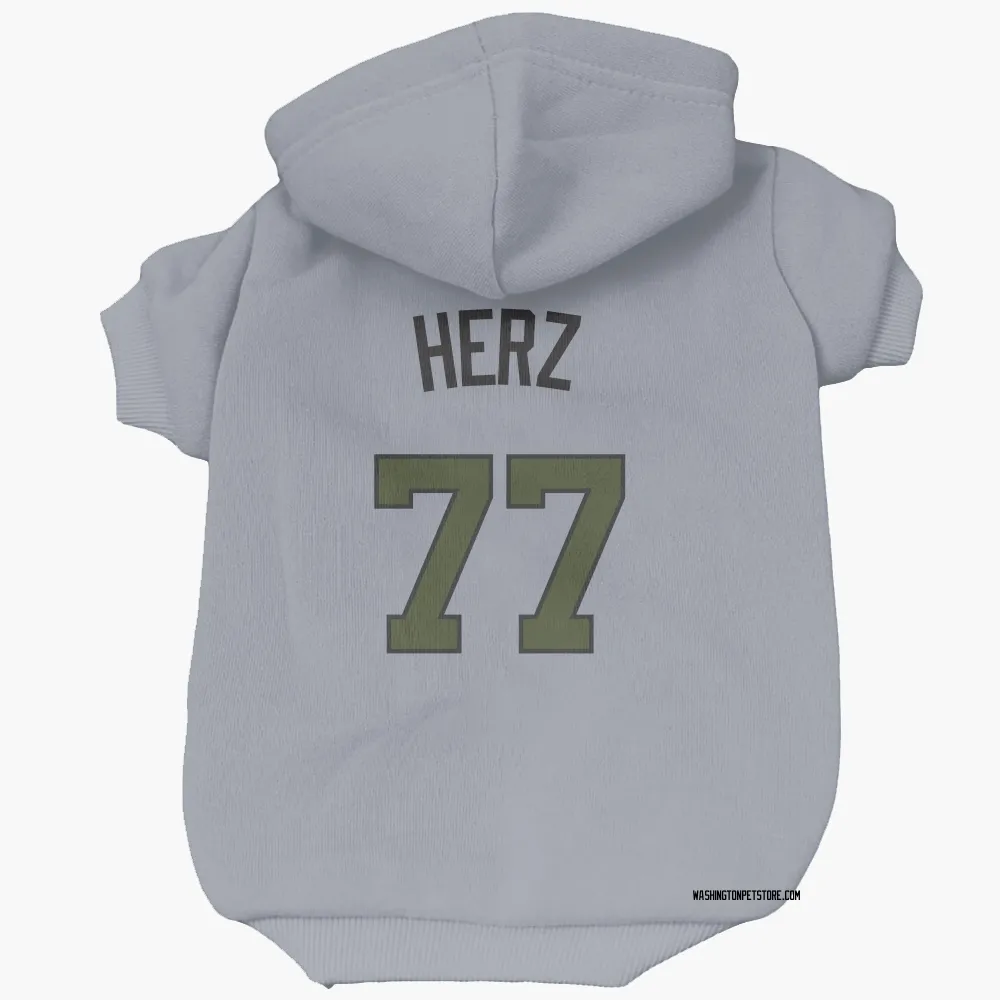Washington Nationals DJ Herz Gray Pet Hoodie for Dog & Cat