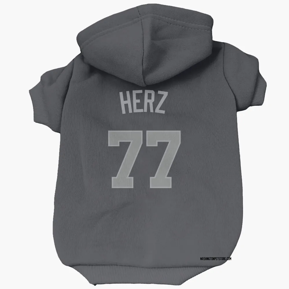 Washington Nationals DJ Herz Navy Gray Pet Hoodie for Dog & Cat
